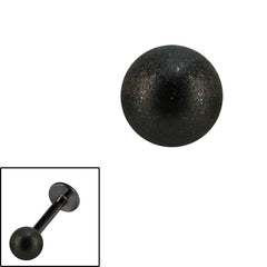 Black Steel Threaded Shimmer Balls 1.2mm