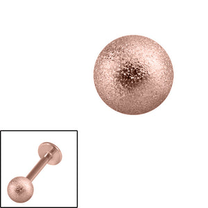 Rose Gold Steel Threaded Shimmer Balls 1.2mm