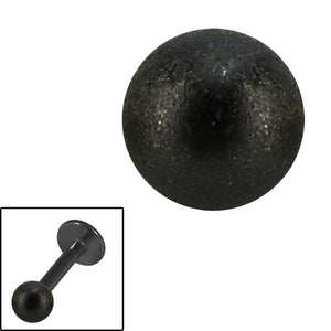 Black Steel Threaded Shimmer Balls 1.6mm