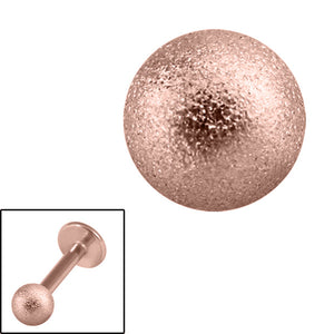 Rose Gold Steel Threaded Shimmer Balls 1.6mm