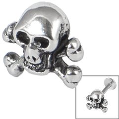 Steel Threaded Attachment - Cast Steel Skull and Crossbones 1.2mm