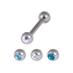 Multipack - Steel Single Jewelled Micro Barbell and Jewelled Balls Set 1.2mm Gauge