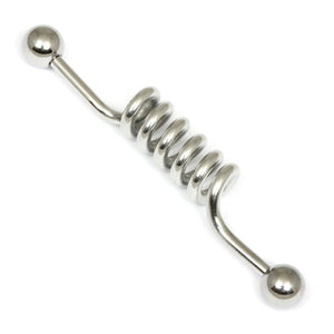 Steel Industrial Scaffold Barbell with a cork screw coil IND0