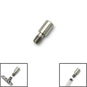 Titanium Healing Pin for Internal Thread shafts in 1.6mm (1.2mm). Also fits Dermal Anchor