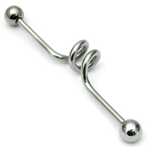 Steel Industrial Scaffold Barbell with short cork screw coil shaft IND4