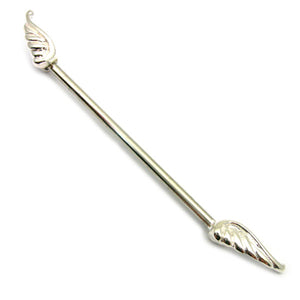 Steel Industrial Scaffold Barbell with Angel Wings IND11