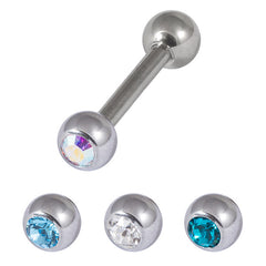 Multipack - Steel Single Jewelled Barbell and Jewelled Balls Set 1.6mm Gauge