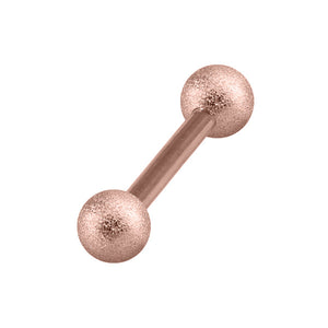 Rose Gold Steel Micro Barbell with Rose Gold Steel Shimmer Balls 1.2mm