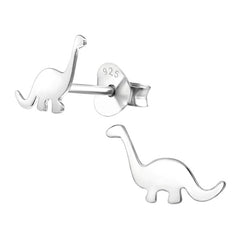 Sterling Silver Dinosaur Ear Stud Earrings ES90