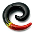 Painted Flame Spiral Stretchers