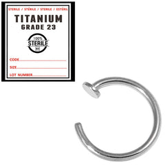 Sterile Titanium Open Nose Ring