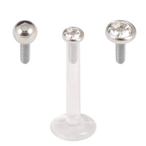Multipacks - Bioflex Push-fit Labret with Mix Steel Tops Set