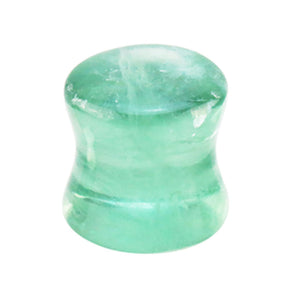 Green Fluorite Stone Double Flared Tapered Plug