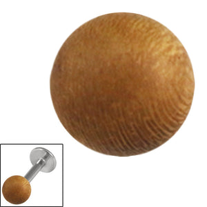 Wood Threaded Ball - Teak 1.6mm
