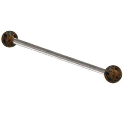 Steel Industrial Scaffold Barbell with Palm Wood Balls