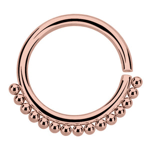 Rose Gold Steel Tribal Continuous Twist Ring (Seamless Ring)