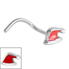 Steel Santa Hat Nose Stud