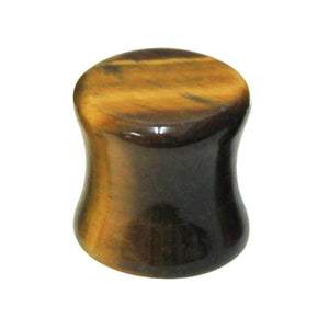 Tigers Eye Stone Double Flared Tapered Plug
