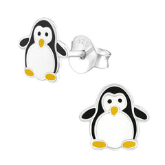 Sterling Silver Penguin Ear Stud Earrings ES127