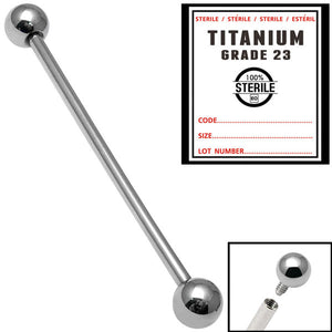 Sterile Titanium Internal Thread Industrial Scaffold Barbell 1.6mm 32-38mm