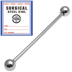 Sterile Steel Industrial Scaffold Barbell 1.6mm 32-38mm