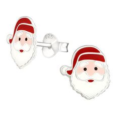 Sterling Silver Santa Ear Stud Earrings ES34