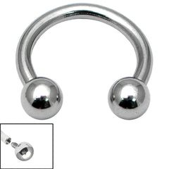 view all Titanium Internally Threaded Circular Barbells (CBB) (Horseshoes) 1.6mm body jewellery