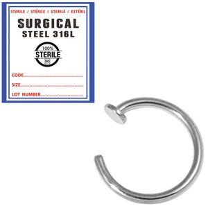 Sterile Steel Open Nose Ring