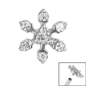 Steel Claw Set Jewel Snowflake for Internal Thread shafts in 1.2mm
