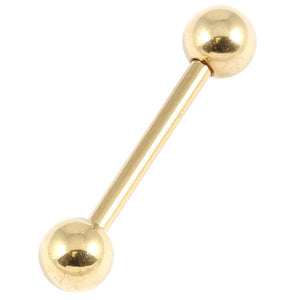 Zircon Titanium Barbells (Gold colour PVD)