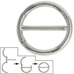 Steel Orion Hinged Nipple Clicker Ring