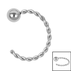 Steel Twisted Rope Open Nose Ring