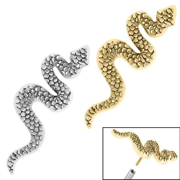 Steel Threadless (Bend fit) Snake – bodyjewellery.co.uk