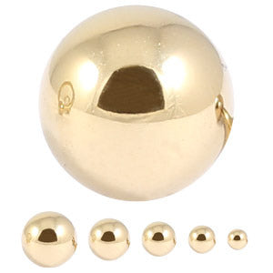 Zircon Titanium Threaded Balls (Gold colour PVD)