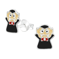 Sterling Silver Dracula Vampire Ear Stud Earrings ES57