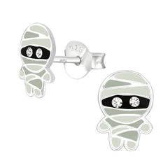 Sterling Silver Mummy Ear Stud Earrings ES45