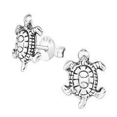 Sterling Silver Turtle Ear Stud Earrings ES130