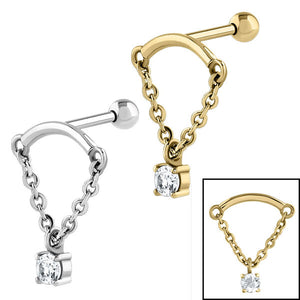 Steel Concealed Jewelled Chain Bar
