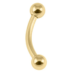 Gold Plated Steel (PVD) Micro Curved Bar 1.2mm
