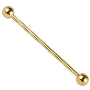 Gold Plated Titanium Industrial Scaffold Barbell 1.6mm
