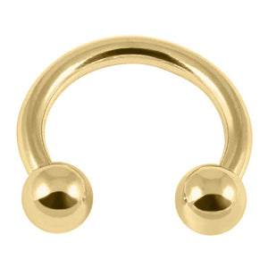 Gold Plated Titanium Circular Barbells (CBB) (Horseshoes)