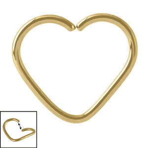 Gold Plated Steel Continuous Heart Twist Rings