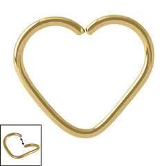 Gold Plated Steel (PVD) Continuous Heart Twist Rings