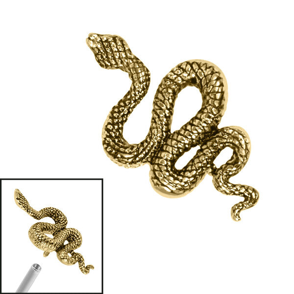 Steel Viper Snake for Internal Thread shafts in 1.2mm – bodyjewellery.co.uk