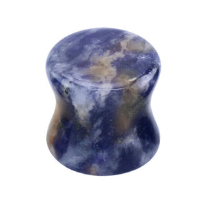 Sodalite Stone Double Flared Tapered Plug