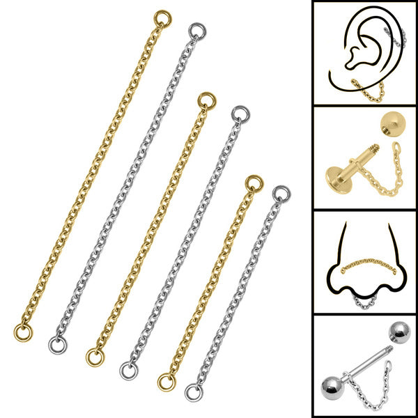 Steel Piercing Connector Chains – bodyjewellery.co.uk
