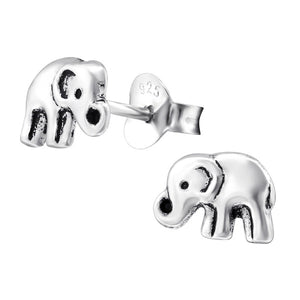 Sterling Silver Little Elephant Ear Stud Earrings