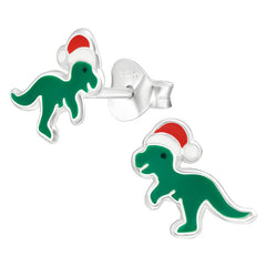 Sterling Silver TySantasaurus Rex Ear Stud Earrings ES40