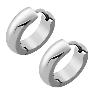 Surgical Steel Huggie Ear Clicker Ring Rounded Edge (pairs)