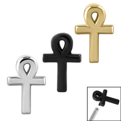 view all Steel Ankh for Internal Thread shafts in 1.2mm body jewellery